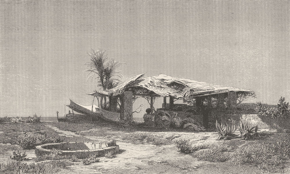 ITALY. Riviera di Ponente. Near Bordighera 1877 old antique print picture